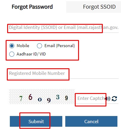 ssoid forgot password